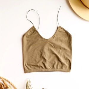 Intimately FREE PEOPLE BRAMI CAMI Tan/Brown Camisole Top